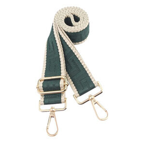 Dark Green Jacquard Inspired purse strap, replacement strap, crossbody strap